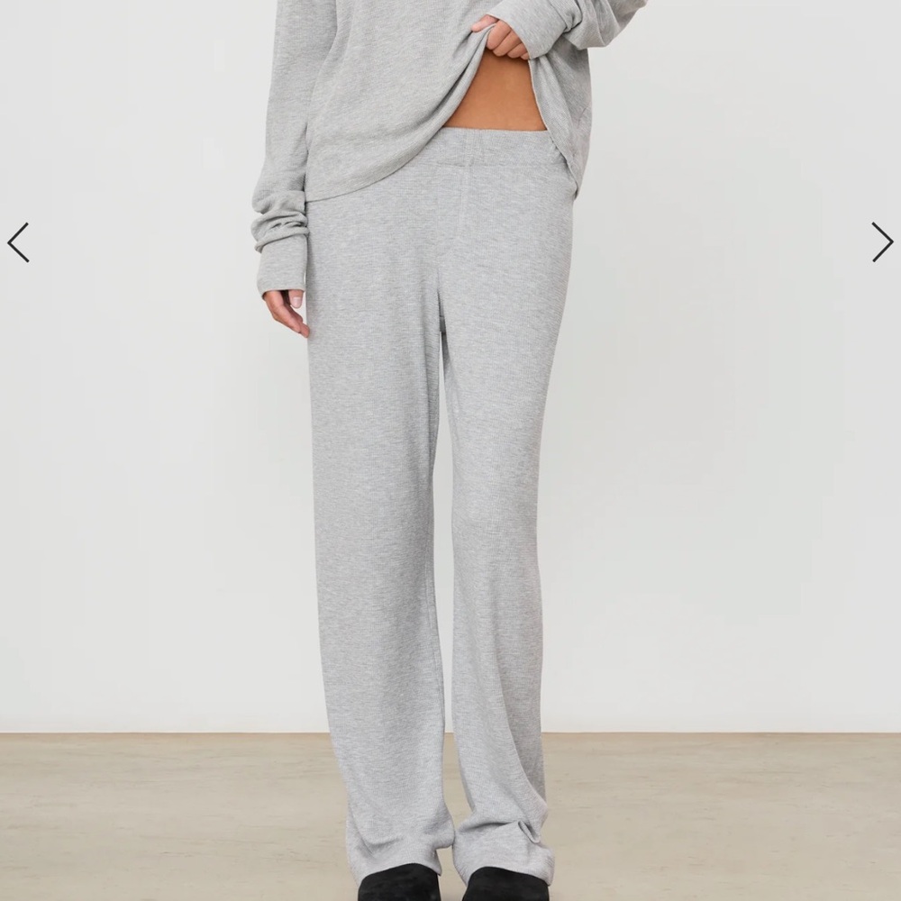 Eterne Loungewear Set Pants And Long-Sleeve T-Shirt Size M Heather Charcoal Grey - Picture 6 of 16